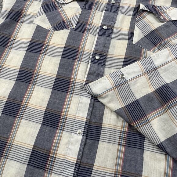 Vintage Chute 1 Shirt Adult Extra Large Plaid Pearl Snap Button Up Western Men's - Picture 9 of 15